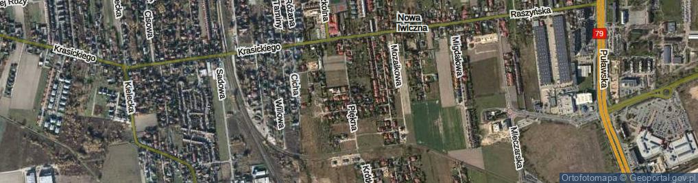 Zdjęcie satelitarne Piękna ul.